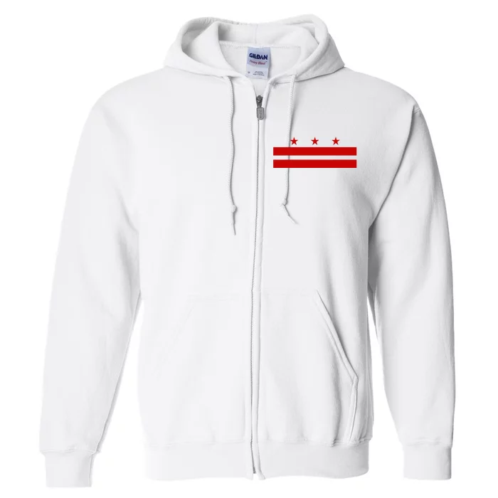 Washington D.C. Flag A Capital City Full Zip Hoodie