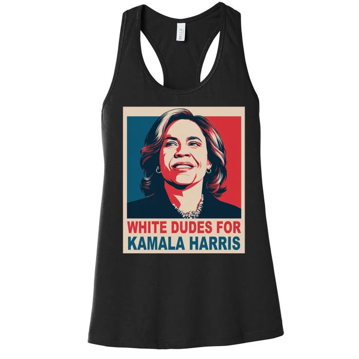 White Dudes For Kamala Harris 2024 Gift Women's Racerback Tank