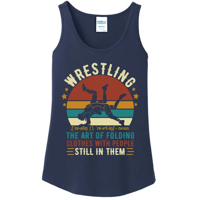 Wrestling Definition Funny Wrestle Women Boy Wrestling Ladies Essential Tank