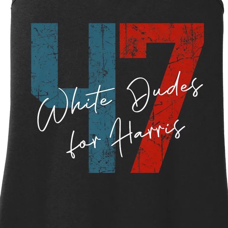 White Dudes For Harris Kamala Harris 2024 47th President Ladies Essential Tank