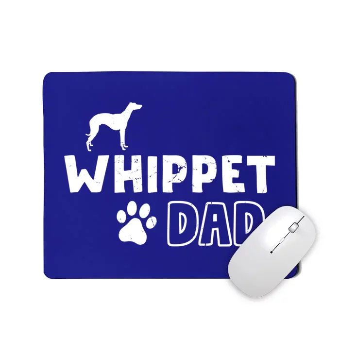 Whippet Dad Funny Cute Dog Owner Adopt Rescue Fathers Day Gift Mousepad