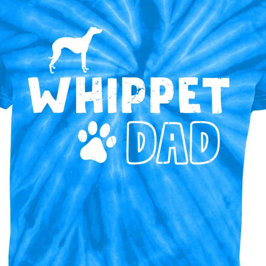 Whippet Dad Funny Cute Dog Owner Adopt Rescue Fathers Day Gift Kids Tie-Dye T-Shirt