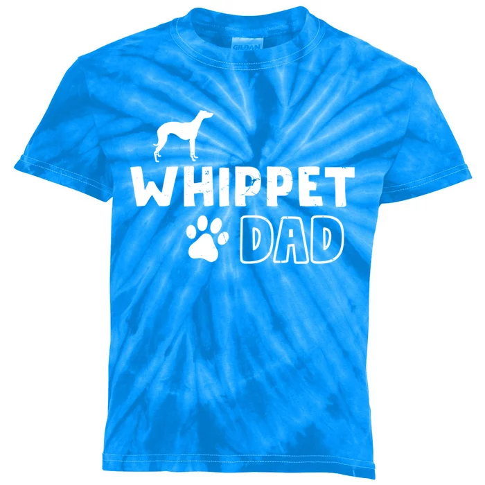 Whippet Dad Funny Cute Dog Owner Adopt Rescue Fathers Day Gift Kids Tie-Dye T-Shirt