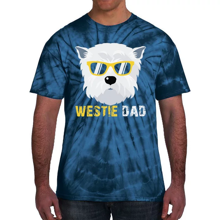 Westie Dad For Dog Owners Fathers Day Tie-Dye T-Shirt