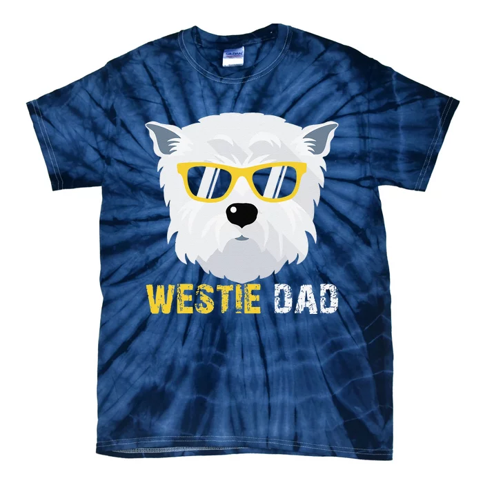 Westie Dad For Dog Owners Fathers Day Tie-Dye T-Shirt