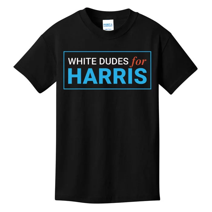 White Dudes For Kamalaharris Kids T-Shirt