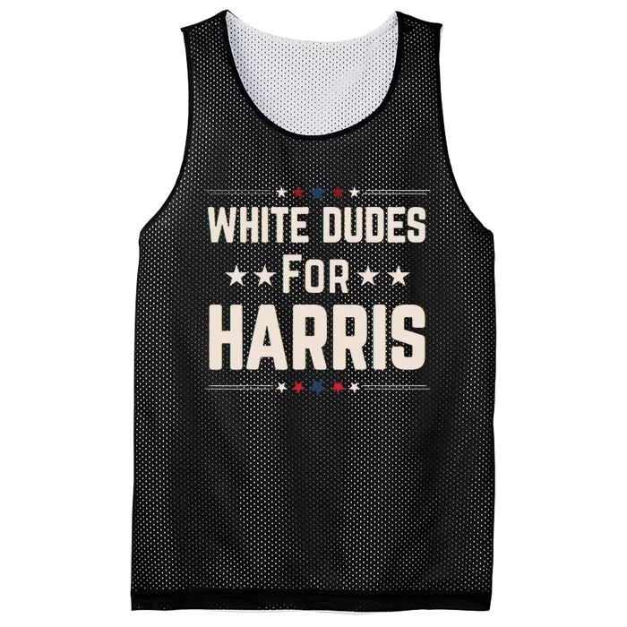 White Dudes For Harris Mesh Reversible Basketball Jersey Tank