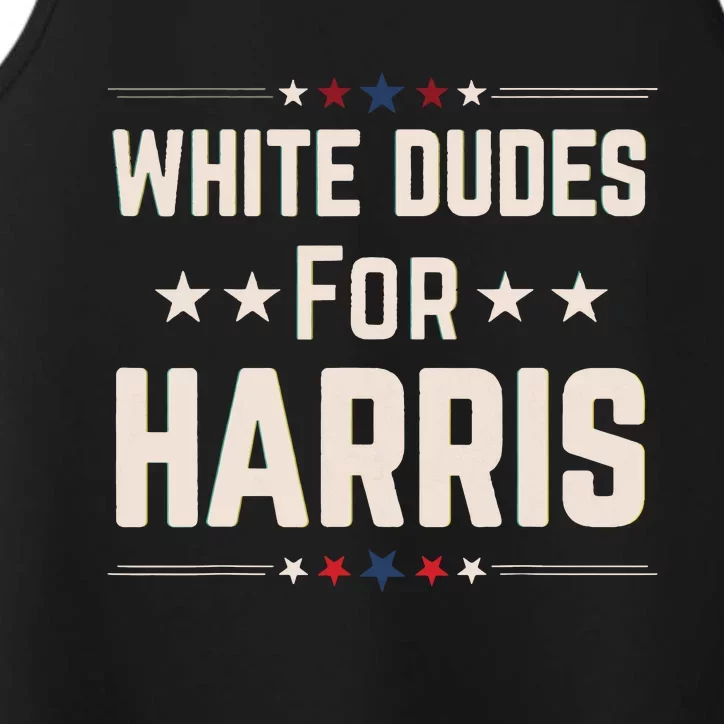 White Dudes For Harris Performance Tank