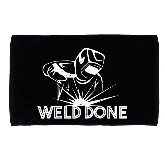 Welder Design for a Weld Instructor Microfiber Hand Towel