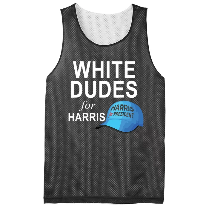 White Dudes For Harris Mesh Reversible Basketball Jersey Tank