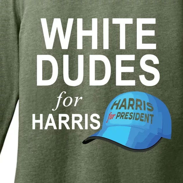 White Dudes For Harris Womens CVC Long Sleeve Shirt