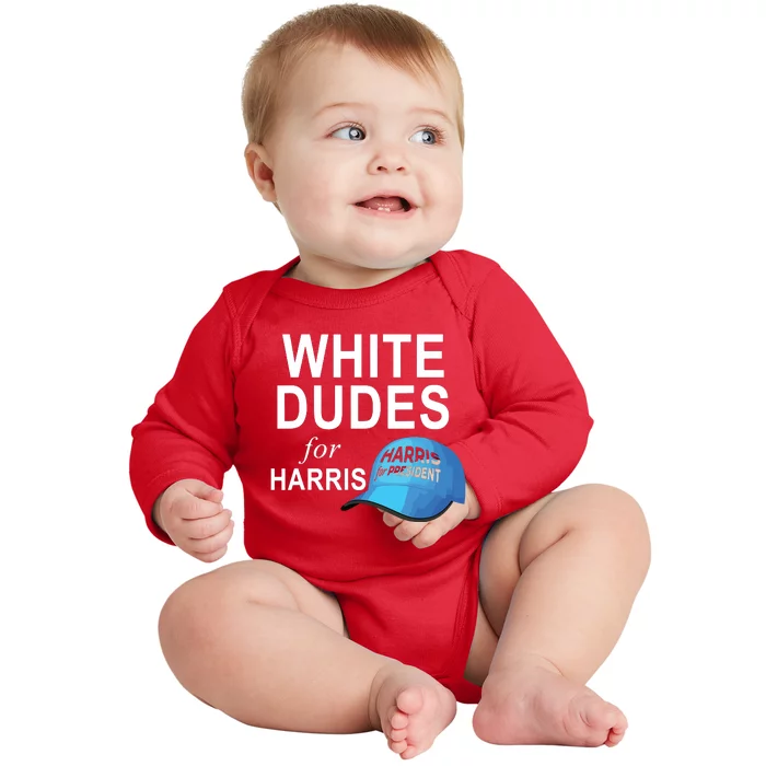 White Dudes For Harris Baby Long Sleeve Bodysuit