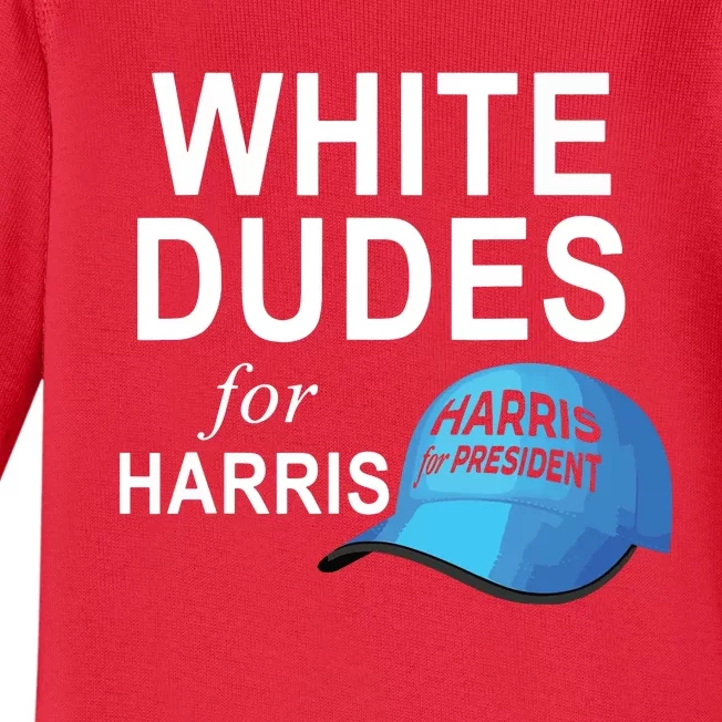 White Dudes For Harris Baby Long Sleeve Bodysuit