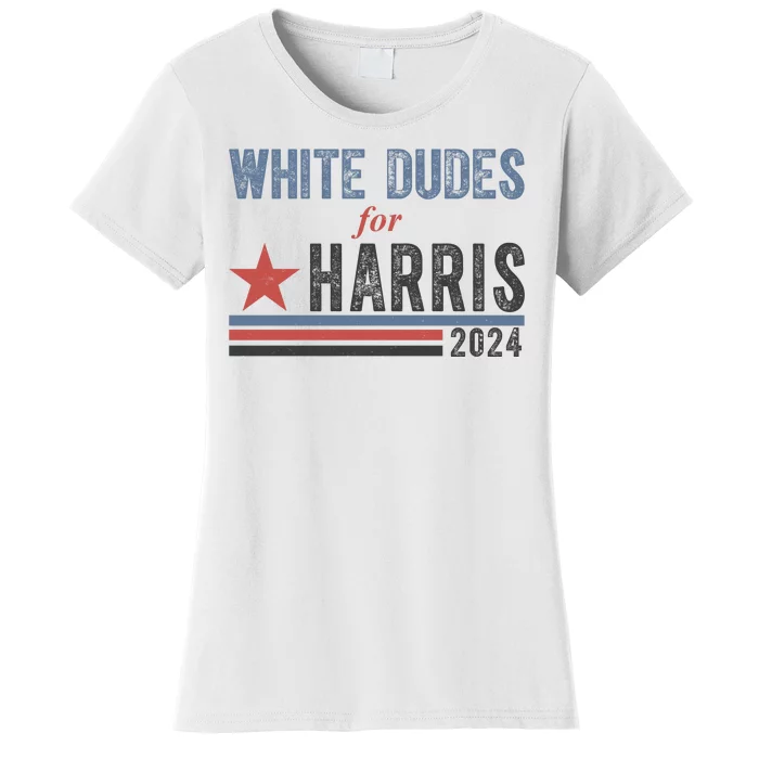 White Dudes For Harris 2024 Vintage Election Women's T-Shirt