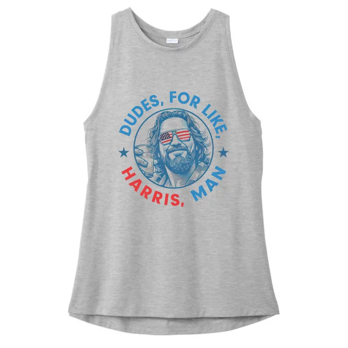 White Dude For Kamala Harris 2024 Support Design Ladies Tri-Blend Wicking Tank