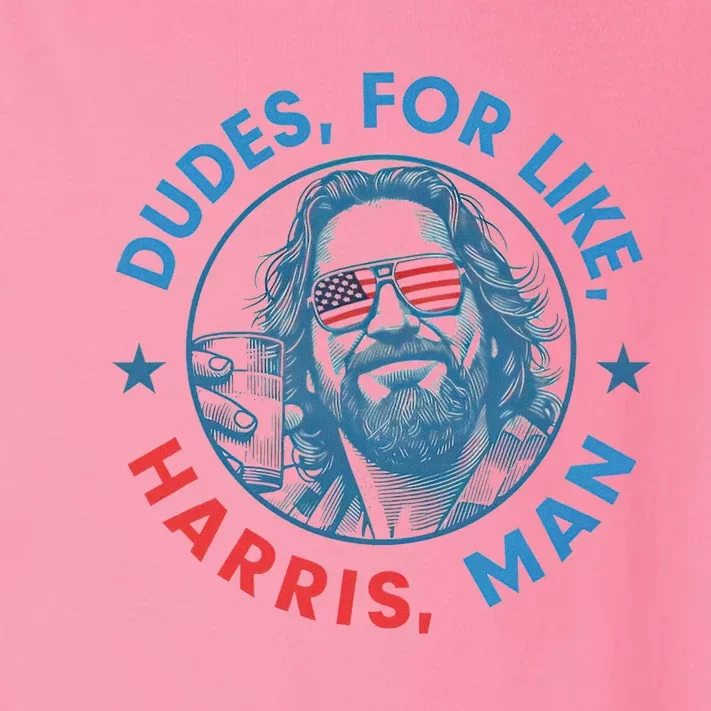 White Dude For Kamala Harris 2024 Support Design Toddler Long Sleeve Shirt