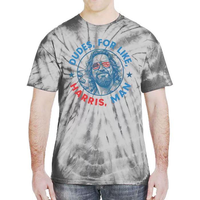 White Dude For Kamala Harris 2024 Support Design Tie-Dye T-Shirt