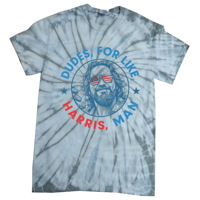 White Dude For Kamala Harris 2024 Support Design Tie-Dye T-Shirt