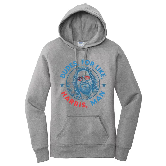 White Dude For Kamala Harris 2024 Support Design Women's Pullover Hoodie