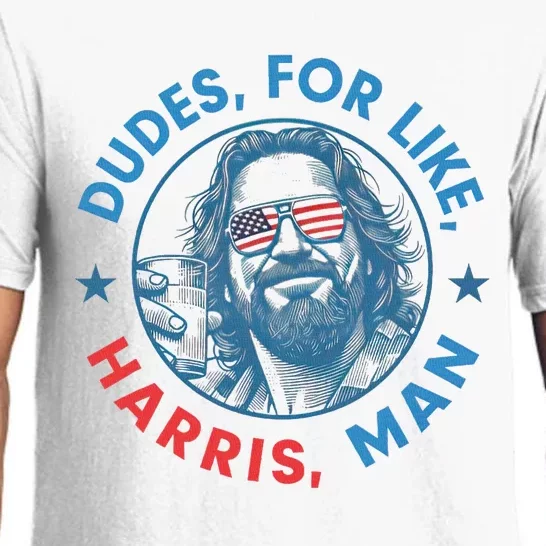 White Dude For Kamala Harris 2024 Support Design Pajama Set