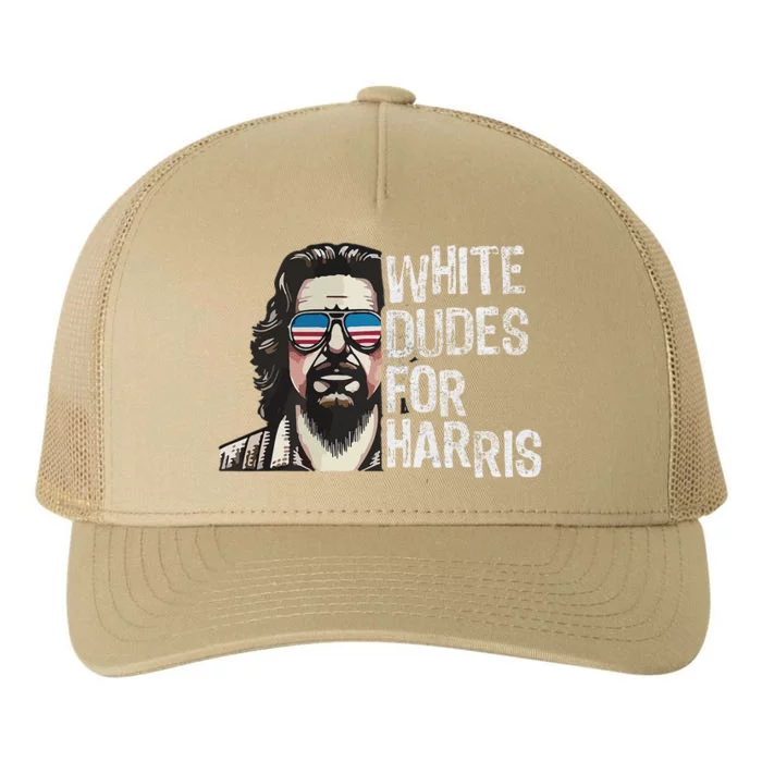 White Dudes For Harris Kamala 2024 President Man White Dude Yupoong Adult 5-Panel Trucker Hat