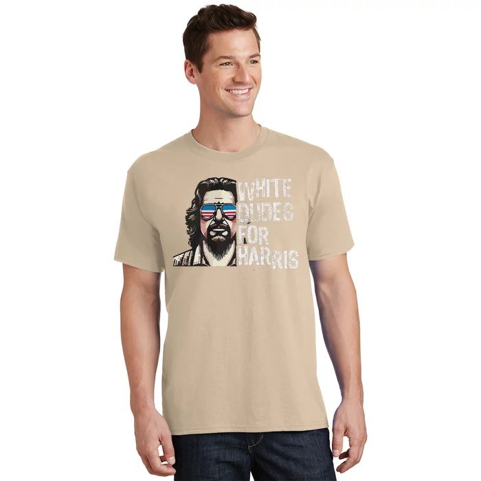 White Dudes For Harris Kamala 2024 President Man White Dude T-Shirt