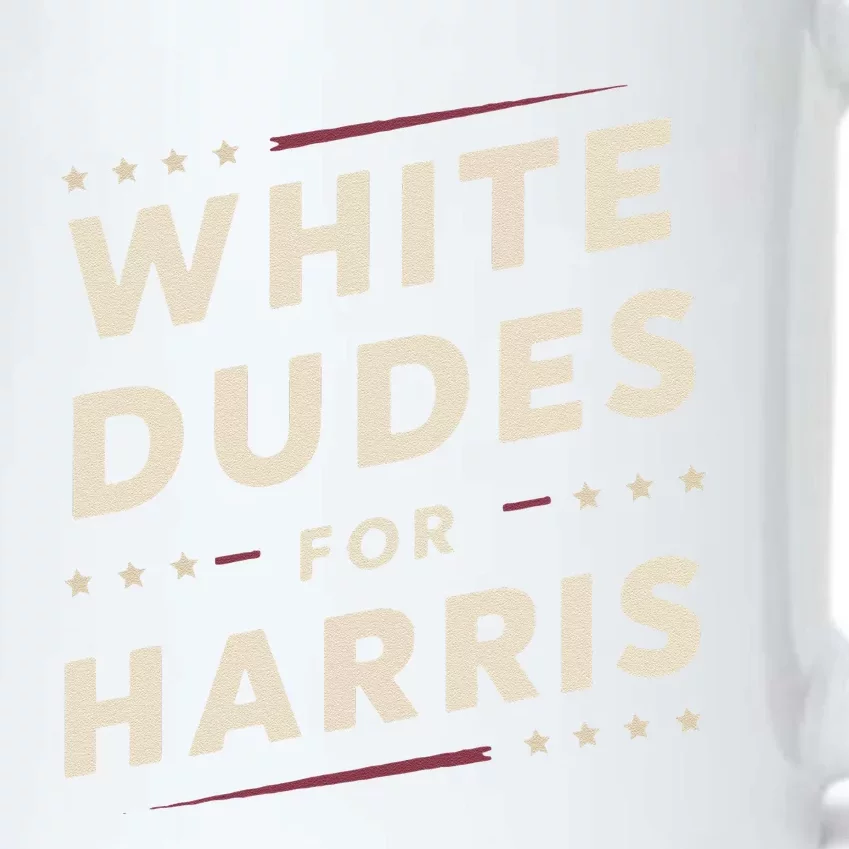 White Dudes For Kamala Harris Vote For 2024 President Harris Black Color Changing Mug