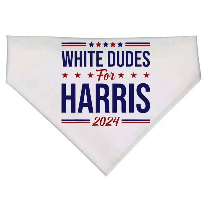 White Dudes For Harris USA-Made Doggie Bandana