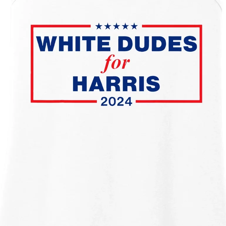 White Dudes For Harris 2024 Ladies Essential Tank