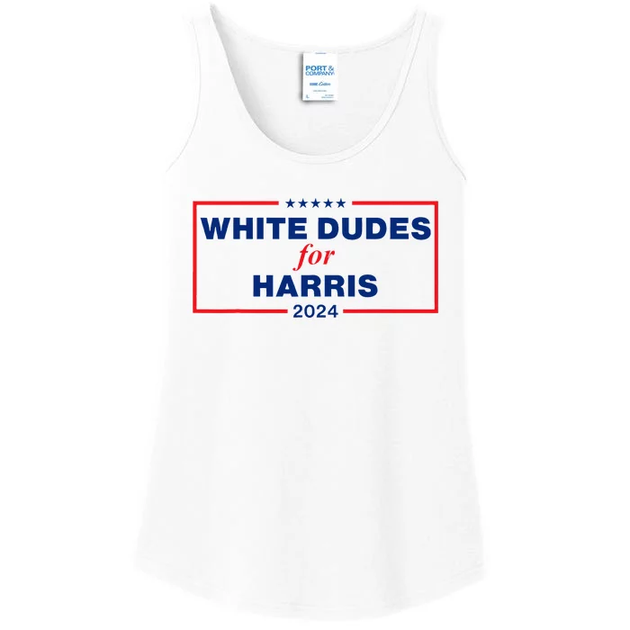 White Dudes For Harris 2024 Ladies Essential Tank