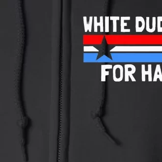 White Dudes For Harris Kamala Harris Full Zip Hoodie