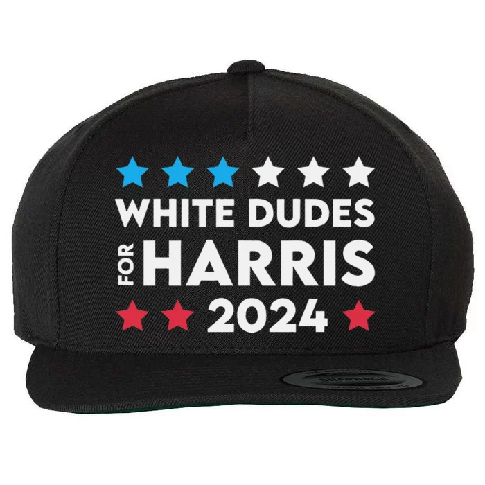 White Dudes For Harris 2024 Wool Snapback Cap