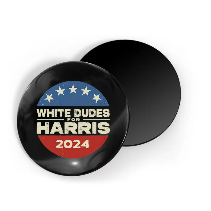 White Dudes For Harris Kamala 2024 Magnet