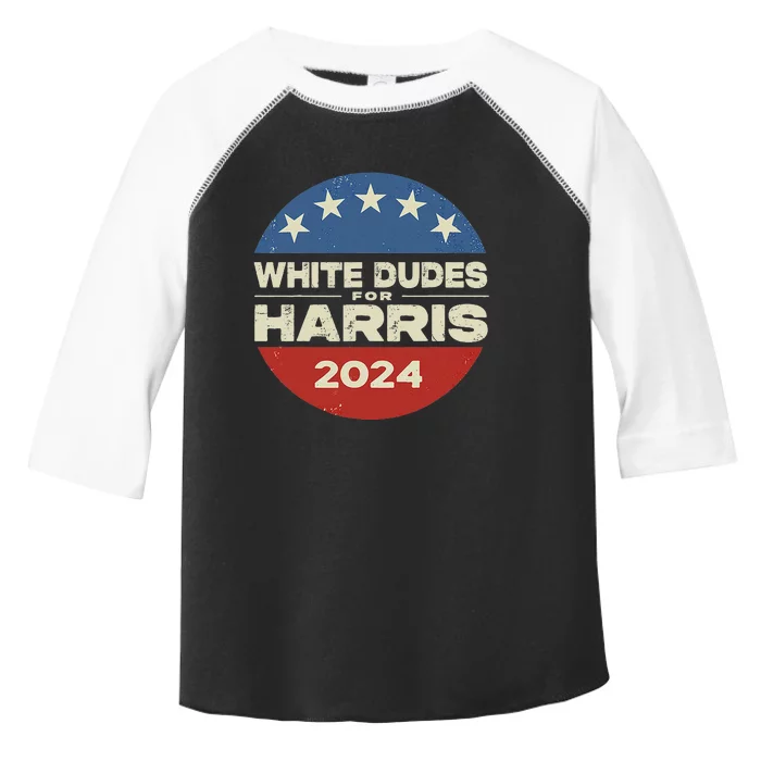 White Dudes For Harris Kamala 2024 Toddler Fine Jersey T-Shirt