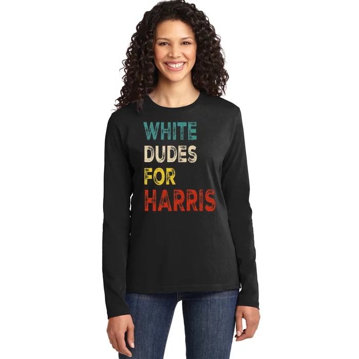 White Dudes For Harris Ladies Long Sleeve Shirt