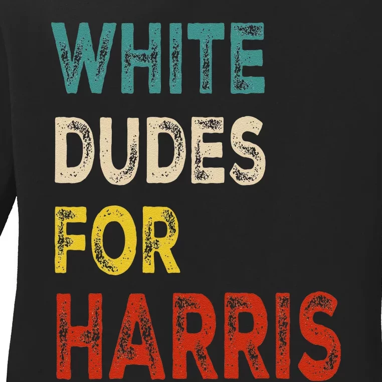 White Dudes For Harris Ladies Long Sleeve Shirt