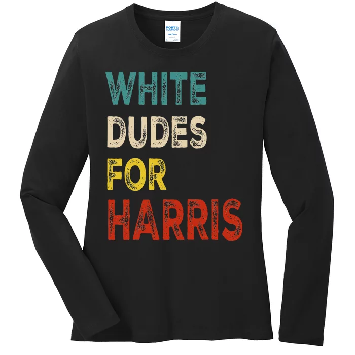 White Dudes For Harris Ladies Long Sleeve Shirt