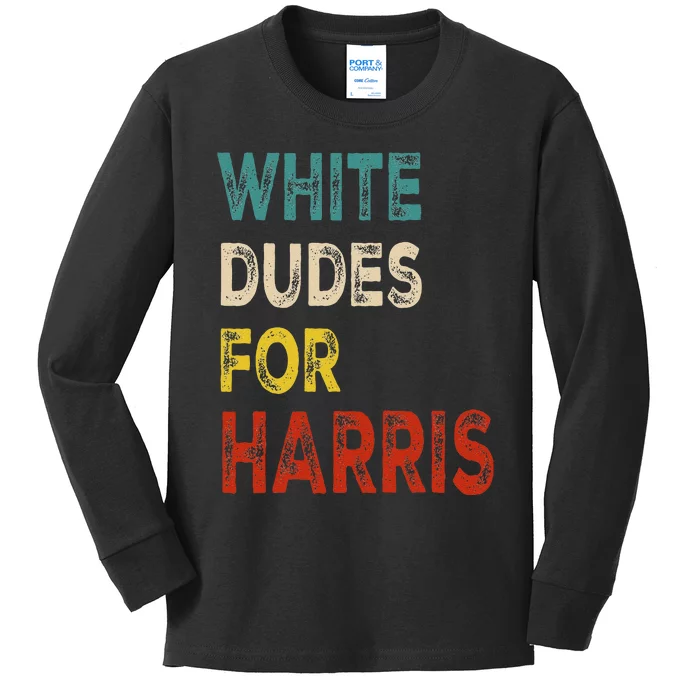 White Dudes For Harris Kids Long Sleeve Shirt