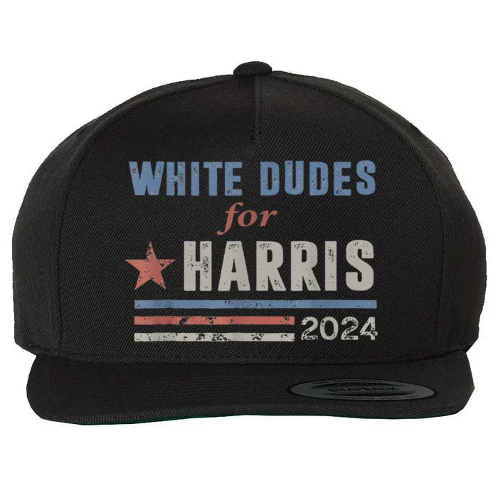 White Dudes For Harris Wool Snapback Cap