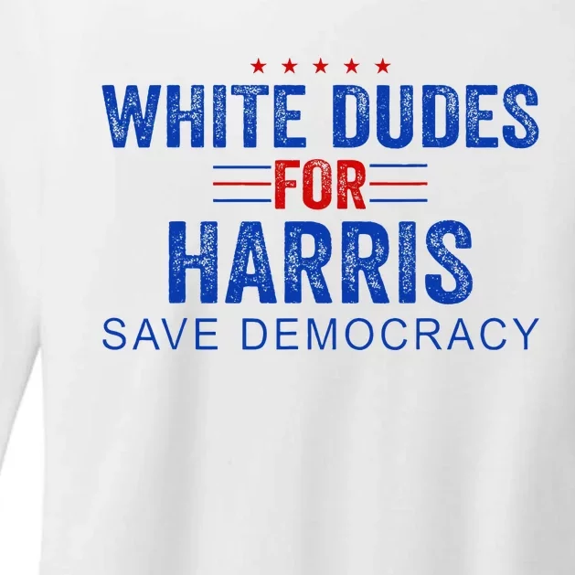 White Dudes For Harris Kamala Harris 2024 47th President Womens CVC Long Sleeve Shirt