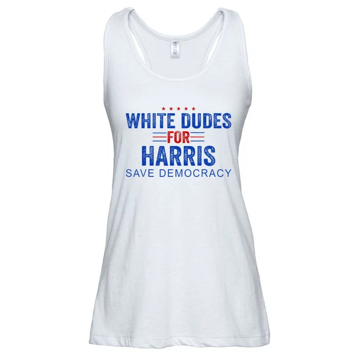 White Dudes For Harris Kamala Harris 2024 47th President Ladies Essential Flowy Tank