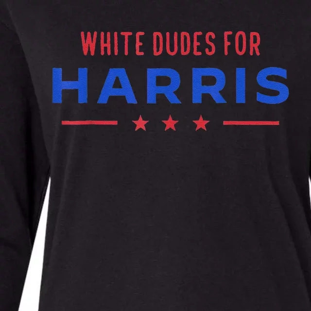 White Dudes For Harris Womens Cotton Relaxed Long Sleeve T-Shirt