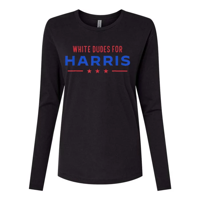 White Dudes For Harris Womens Cotton Relaxed Long Sleeve T-Shirt