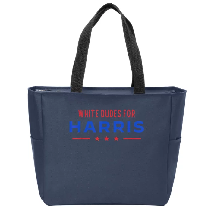 White Dudes For Harris Zip Tote Bag