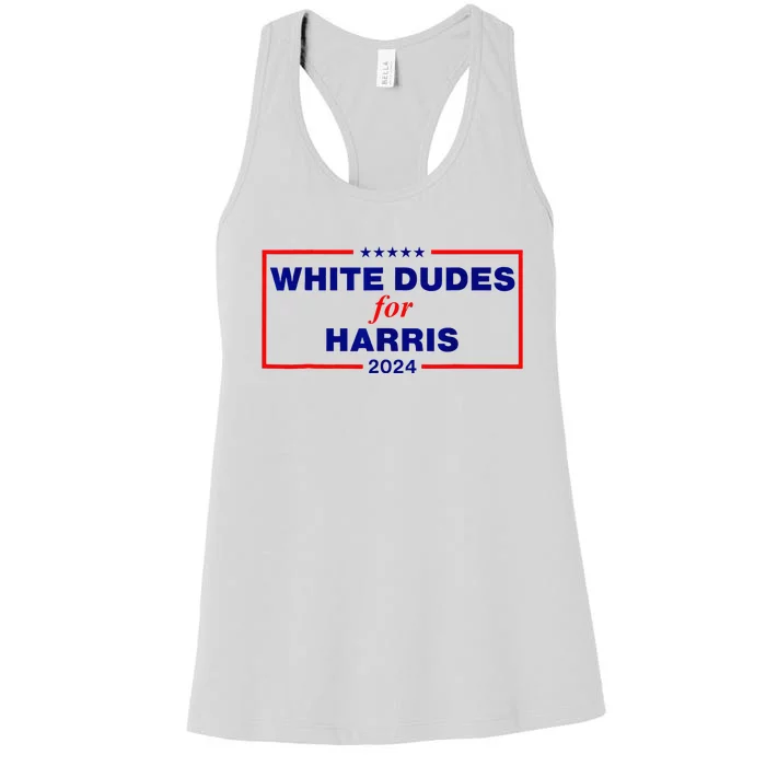 White Dudes For Harris2024 Vote Women's Racerback Tank