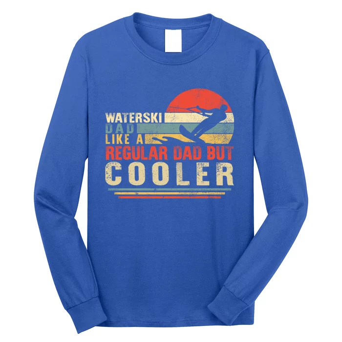 Waterski Dad Fathers Day Ski Lover Dad Water Skiing Rider Gift Long Sleeve Shirt