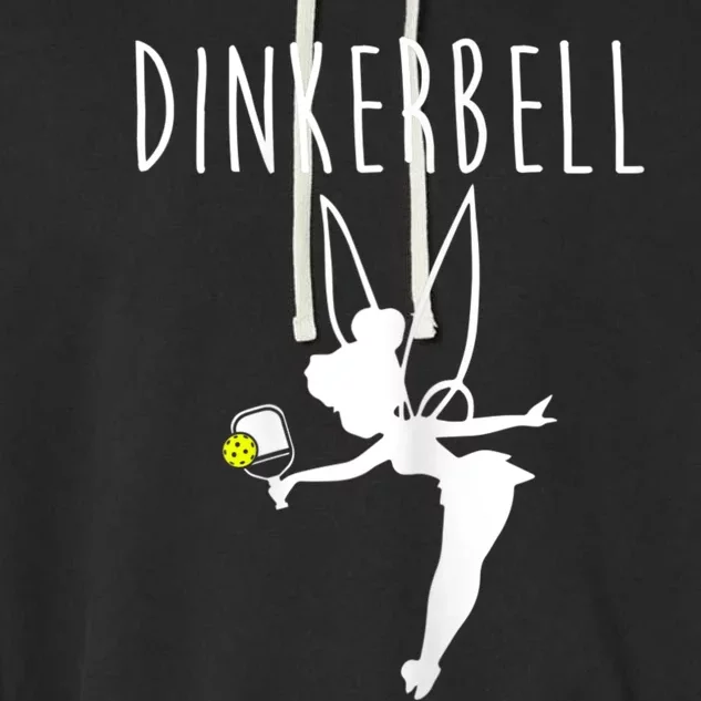 Womens Dinkerbell Funny Pickleball Garment-Dyed Fleece Hoodie