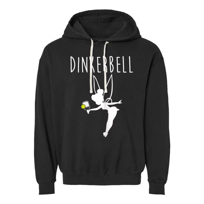 Womens Dinkerbell Funny Pickleball Garment-Dyed Fleece Hoodie