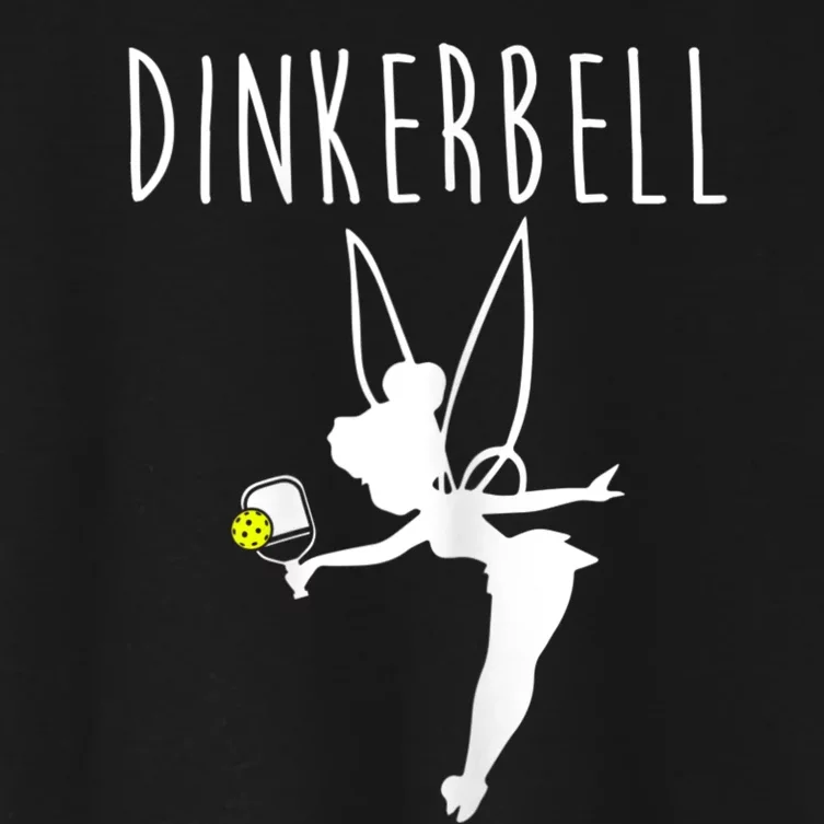 Womens Dinkerbell Funny Pickleball Women's Crop Top Tee