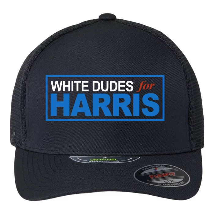 White Dudes For Kamala Harris Flexfit Unipanel Trucker Cap